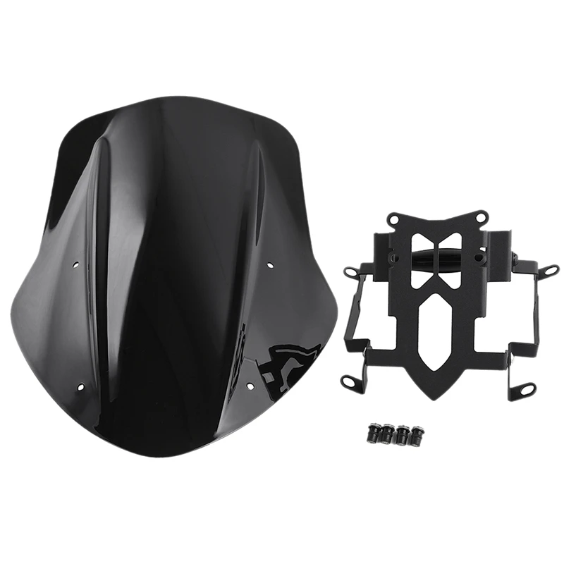 

Motorcycle Sport Windscreen Windshield Screen with Mounting Bracket for Ducati Diavel 2014 2015 2016 2017 2018