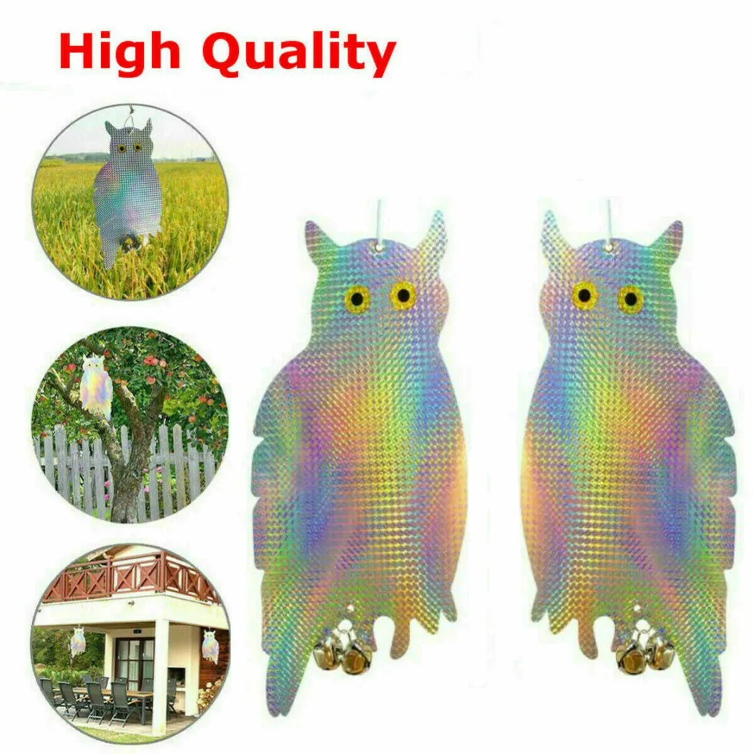 2 Pc Garden Laser Gantung Palsu Burung Hantu Orang Orangan Sawah