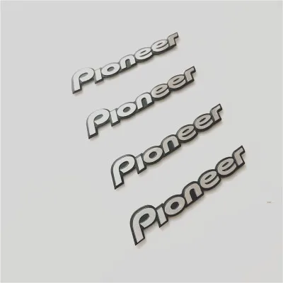 10 шт./лот pioneer Hi Fi динамик аудио 3D алюминиевый значок эмблема стерео наклейка 55x10