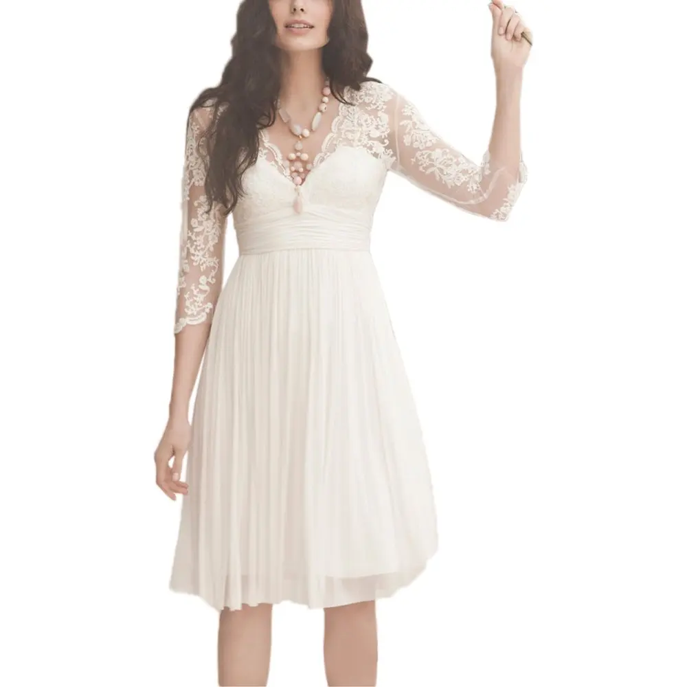 Vestido De Novia v-образным вырезом коротким рукавом свадебное платье Robe Mariage аппликации
