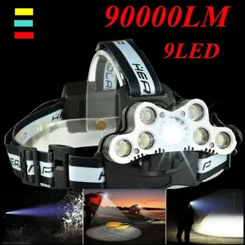 

Headlamp LED 6 Gears Headlight Sporting Goods Electricity Display Strong Light Convenient Hiking Camping Rechargeable Practical