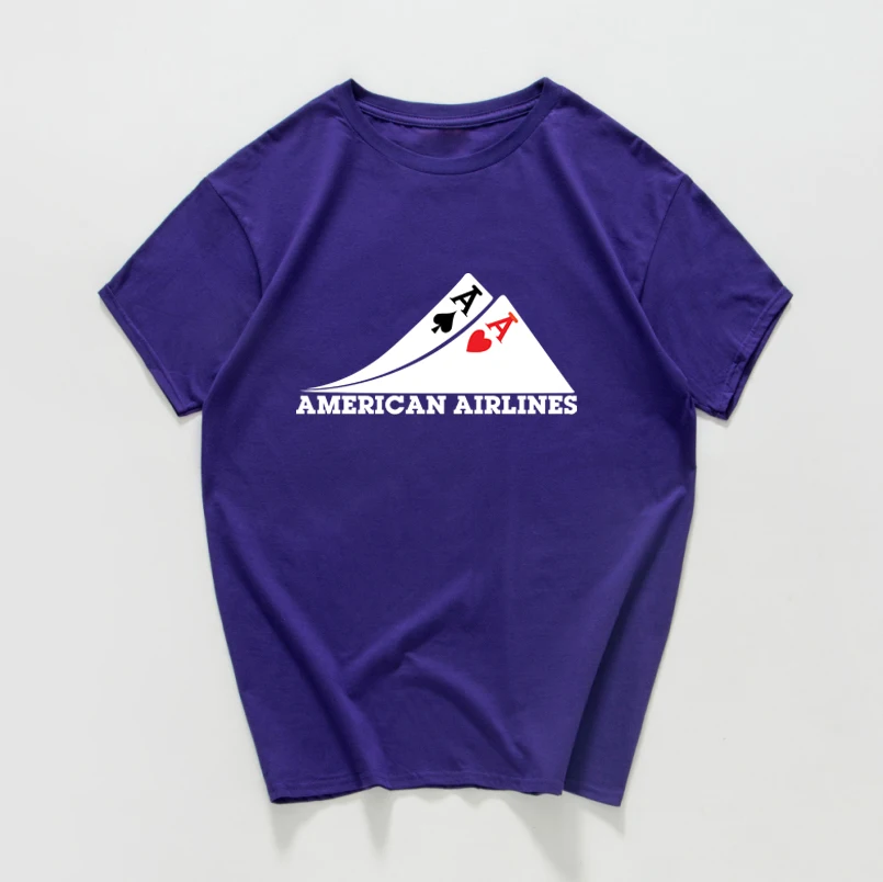 Футболка с графическим изображением покера, Мужская футболка с игральными картами, крутая уличная футболка, топы из хлопка, Мужская забавная Футболка Harajuku, мужская одежда - Цвет: F153MT purple