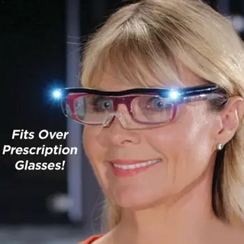 

1.6x Magnification Mighty Sight LED Light Glasses Suitable Glasses Magnifier For Reading Eyewear luminous LED Presbyopia S9D7