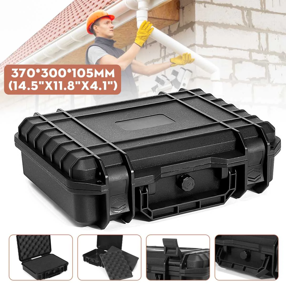 wooden tool chest Hard Carry Tool Case Sealed Tool Box Safety Camera Photography Storage Box Suitcase With Sponge Equipment Suitcase ABS Plastic roller cabinet