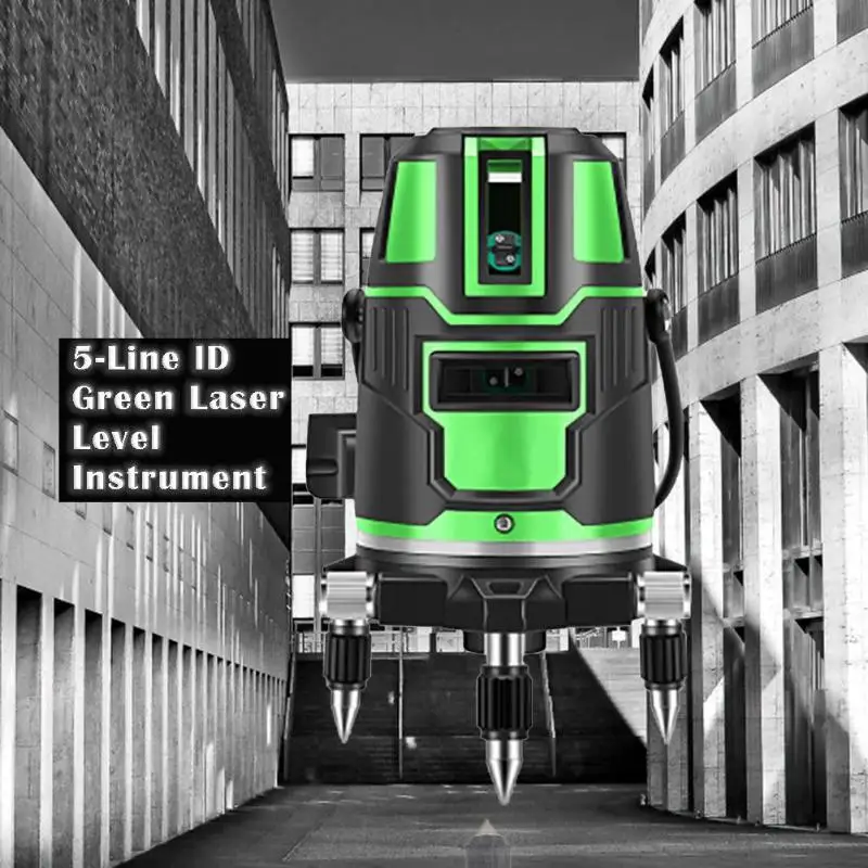 

5 Lines LD Green Beam Self-leveling Device High Precision Laser Horizontal Level Instrument Automatic Wall Mounter
