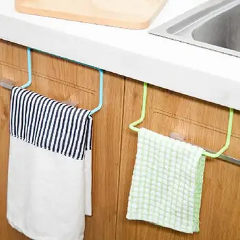 

Over Door Tea Towel Rack Bar Hanging Holder Rail Organizer Bathroom Kitchen Hanger kitchen accessories organizer New