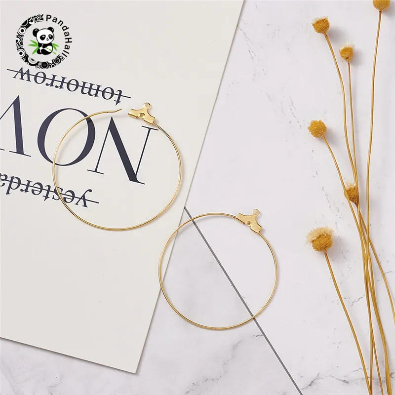 Pandahall 50 шт Подвески из латуни серьги кольца находка для Ювелирная фурнитура