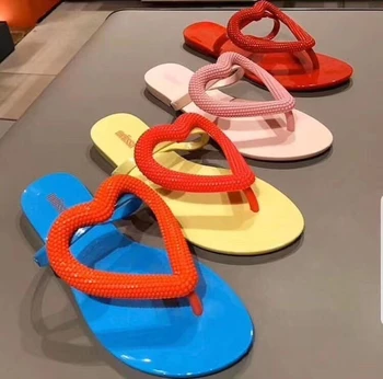 

Melissa Fashion Soft Flat Slippers Women Sexy Slides Sandal Ladies Mules Outdoor Beach Shoes Woman Summer Female Flip Flops