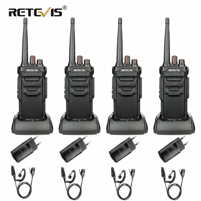 4 шт. RETEVIS RT48/RT648 IP67 водонепроницаемая профессиональная рация PMR радио PMR/FRS VOX 2 Way Радио Comunicador с наушником