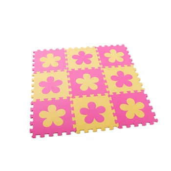 

9 Pcs Baby Play Puzzle Mat Flowers Shape EVA Foam Pad Inter Locking Mats Kids Playmat Crawling Pad Activity Floor Mat