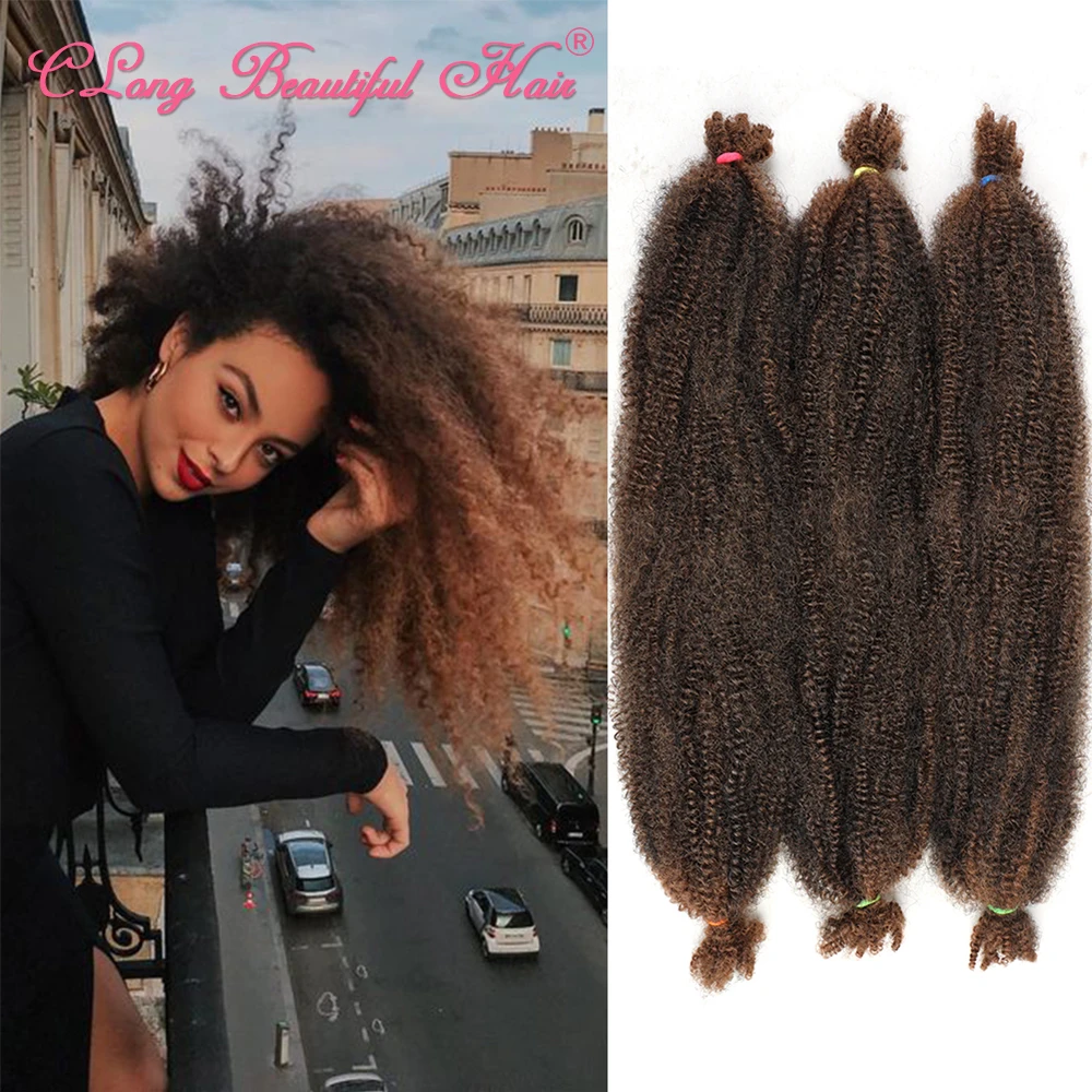 CLong Kinky Marley Braiding Hair Afro Crochet Hair Synthetic Kinky Bulk Hair Extensions For African Women Marely Braid