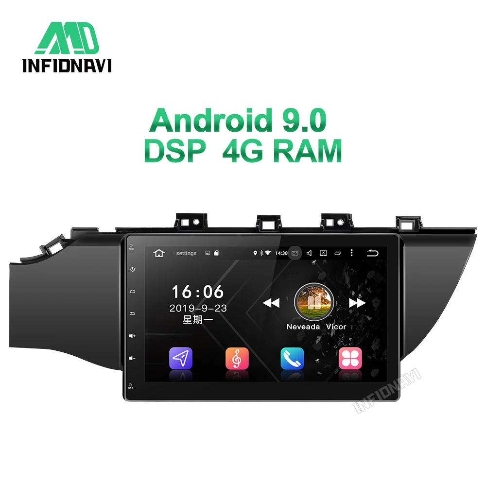 4G ram, android 9,0, автомобильный dvd для Kia K2 RIO, gps навигация, автомобильное радио, видео стерео, мультимедийный плеер, Восьмиядерный, 2 din, 10,1 дюймов