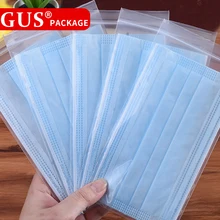 100 pz/lotto di Spessore Usa E Getta Viso Maschera Sacchetti di Imballaggio Cellulare Della Polvere Confezione Separata Trasparente Sacchetto di Immagazzinaggio Indipendente di Una volta(China)