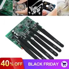 6 шт./компл. Нержавеющая сталь электронные пинцет 1,5 мм Анти-статический ювелирных изделий Ремесла электронный набор пинцетов набор инструментов для ремонта