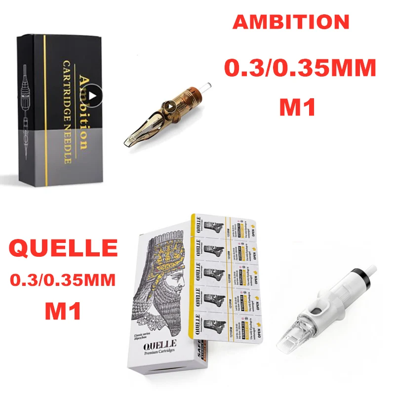 AMBITION With QUELLE Advanced Sterilization Cartridge Tattoo Needle Magnum  0.3/0.35mm 1005M1 1007M1 1009M1 20Pcs/box - AliExpress