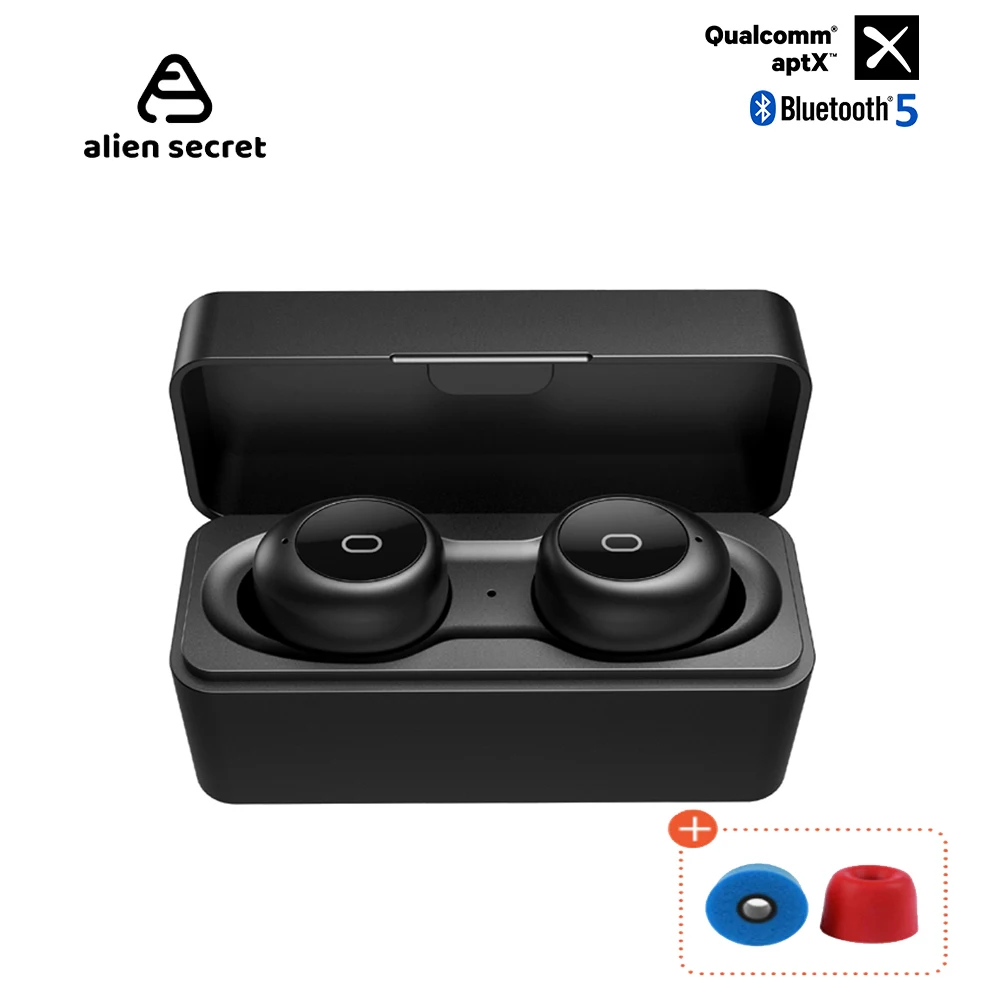 US $18.00 Alien Secret Aptx Bluetooth Earphone Tws Wireless Headphones QualcommChip Bluetooth Headphones Sport Wireless Bluetoth Headset