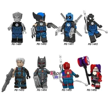 Одиночный Marvel Movie colorssus Росомаха Дэдпул кабель Человек-паук Веном вдали от дома Mysterio строительные блоки Детская игрушка