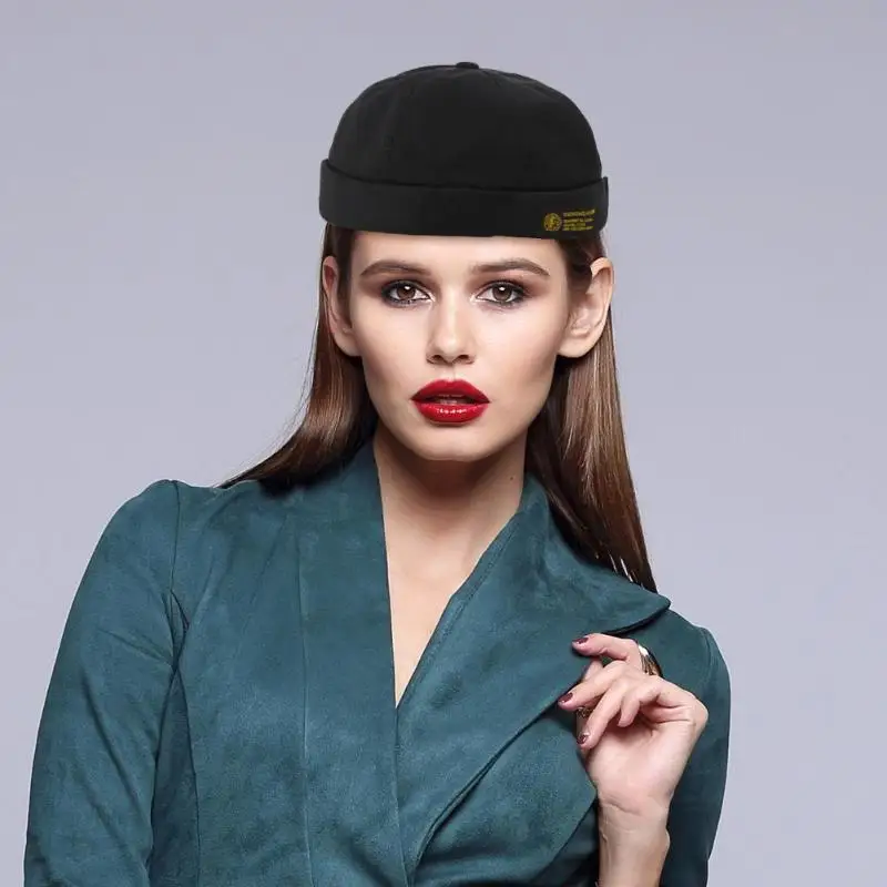 Hip Hop Women Men Hats Cotton Landlord Breathable Brimless Hat Sailor Cap