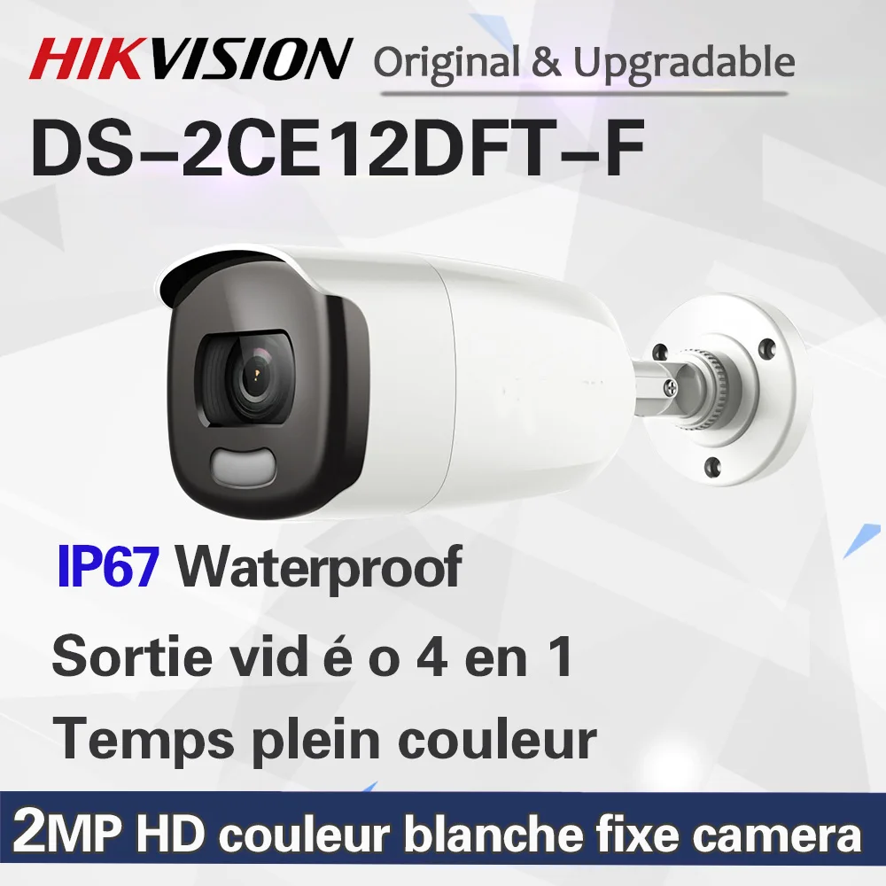 DS-2CE12DFT-F 2MP полный рабочий день Цвет Vu Пуля cctv Камера turbo HD TVI цилиндрическая Камера 40 м белый светильник расстояние IP67