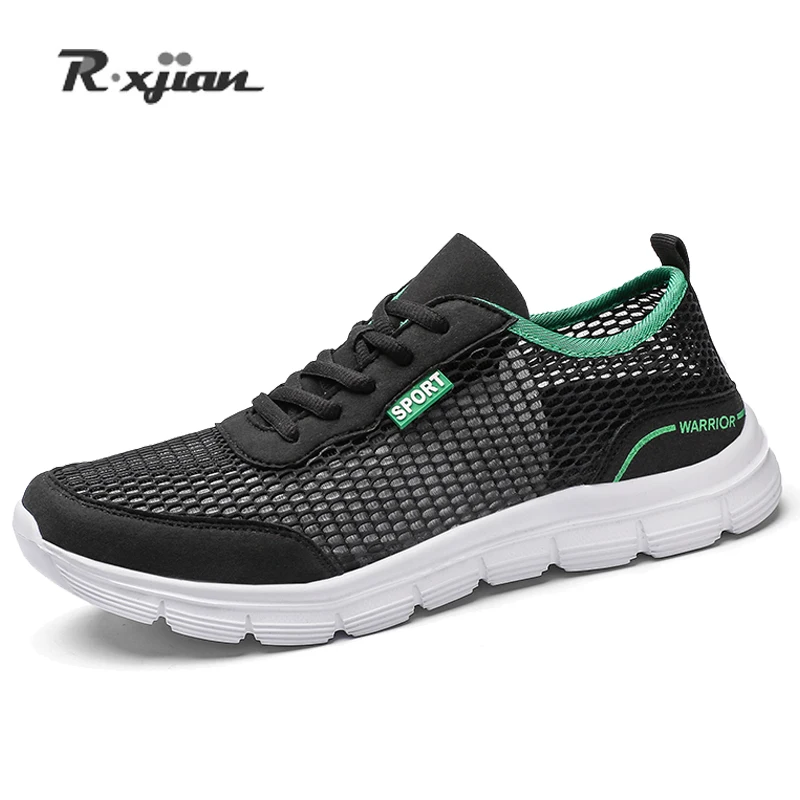 

genuine 2020 Men casual shoes Breathable Mesh Sneakers Comfortable Walking Footwear Male Running Sport Shoes R.xjian Summer New