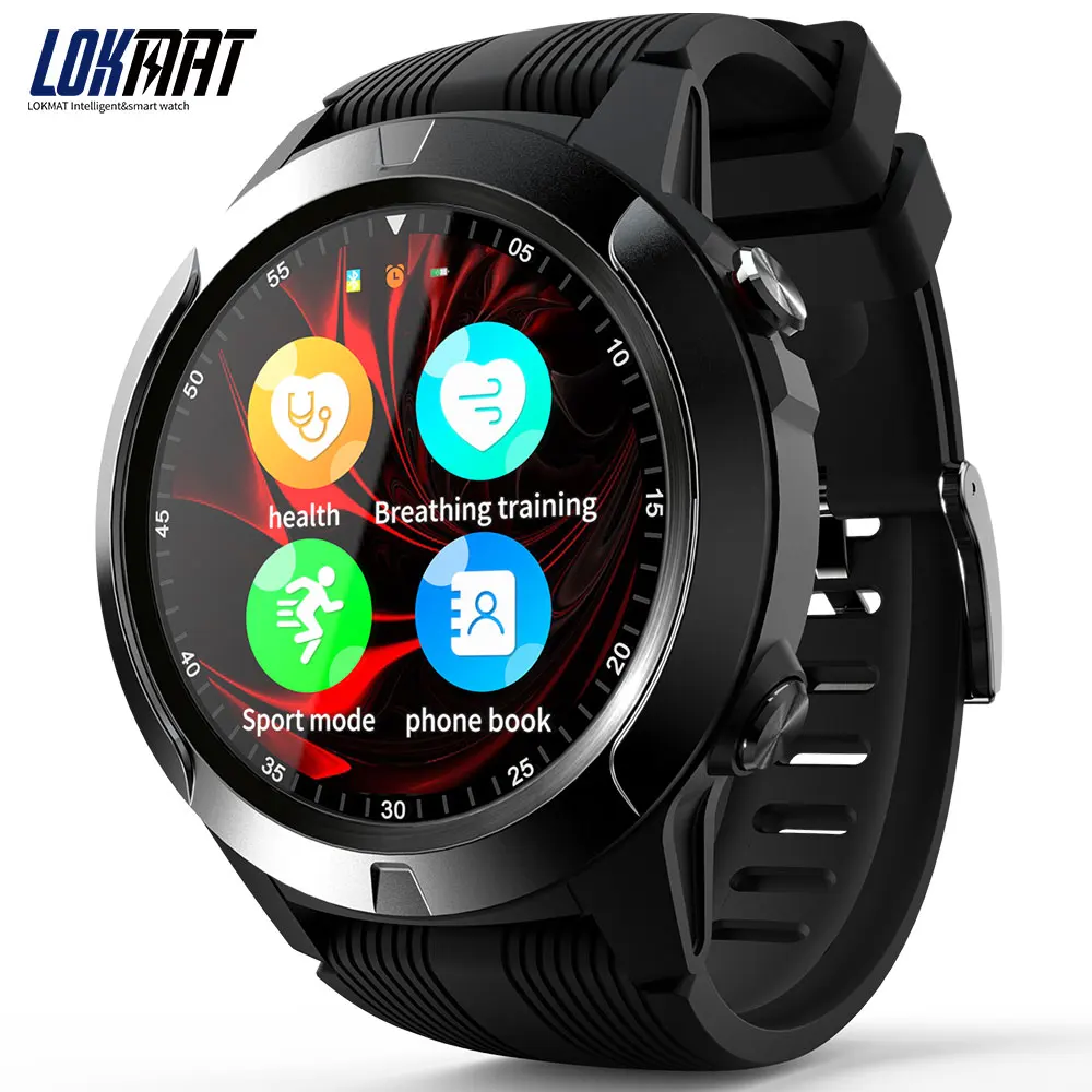 

LOKMAT TK04 Smart Watch 1.3inch Screen SMA BT3.0+4.0 Waterproof Heart Rate Alarm GPS Sports Smartwatch for Android 4.4 iOS 8.0
