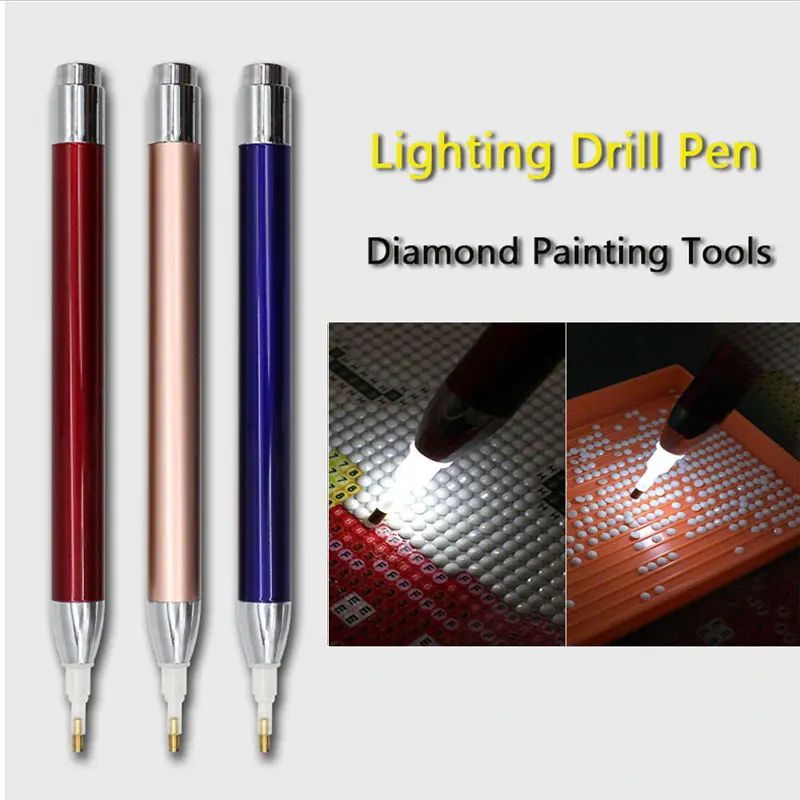 Square Round Diamond Painting Tool Lighting Point Drill Pen New Diamond