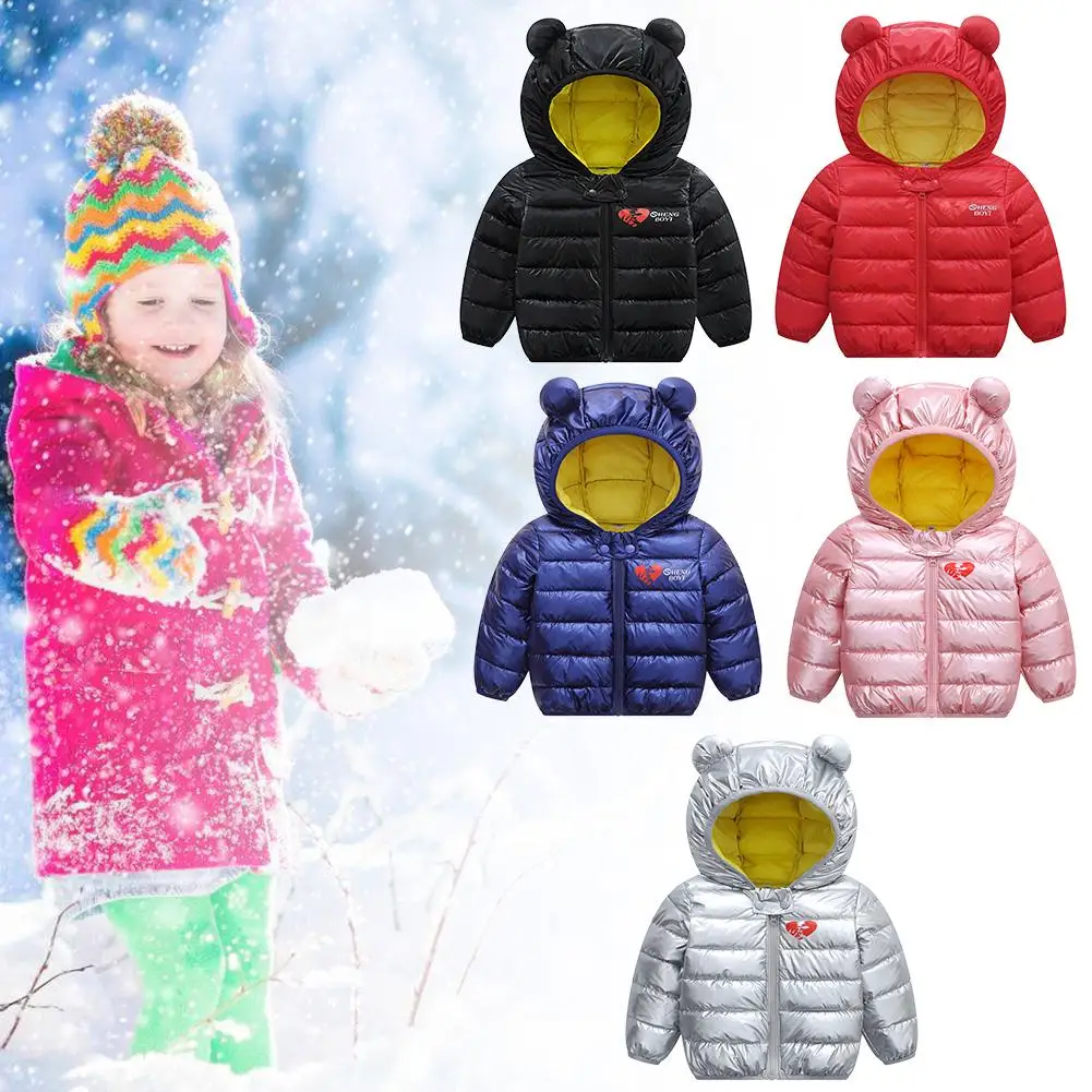 Детская куртка-пуховик зимние пальто с капюшоном для детей, плотное пальто для малышей пуховое хлопковое пальто с капюшоном, пуховая