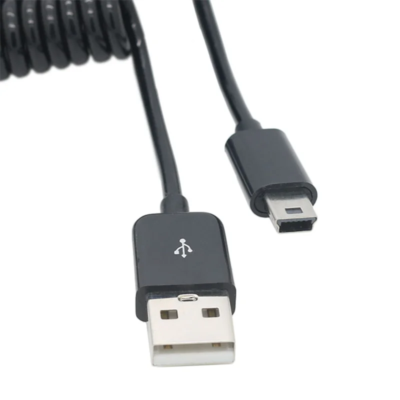 250cm 2.5m Spring Coiled USB 2.0 Male to Mini USB 5 Pin Data Sync Charger  Cable - AliExpress Computer & Office