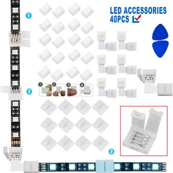 

Hot Sale LED Light Strip Connectors Set For SMD 5050 Multicolor LED Strip 12V-24V Support Wholesale and Dropshipping