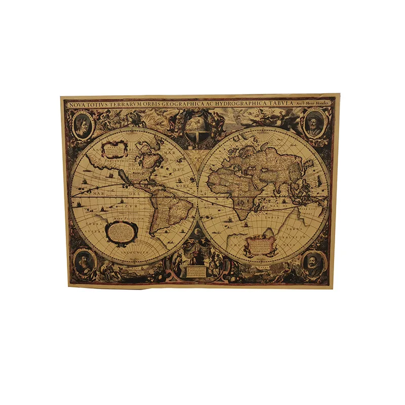  1 pcs English poster Vintage decoration Student school stylistic teaching geography atlas Science f - 4000217620086