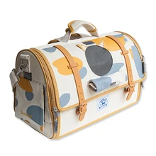 18 дюймов рюкзак для переноски домашних животных Регулируемый рюкзак для переноски животных Открытый путешествия щенок кошка сумка для домашних животных до 6 кг-бежевый желтый