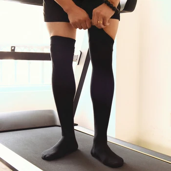

Men's socks Solid Color Stockings Thick Warm Thigh Socks High Tube Sports Loose male pair of Socks cotton