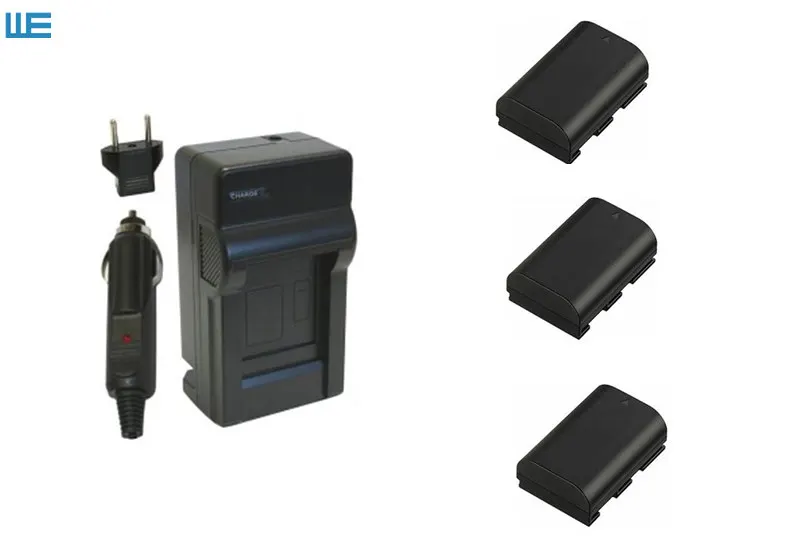 LP-E6 LPE6 LP-E6N LPE6N аккумулятор+ зарядное устройство для EOS 5D Mark II, 5D Mark III, 5DS, 5DS R, 6D, 7D, 7D Mark II, 60D, 70D - Цвет: Синий