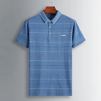 

2020 Short Sleeve Male T Shirt Lapel Business Men T-shirt Plus Fat plus Size Loose Men's Wear Polo Shirt Tide