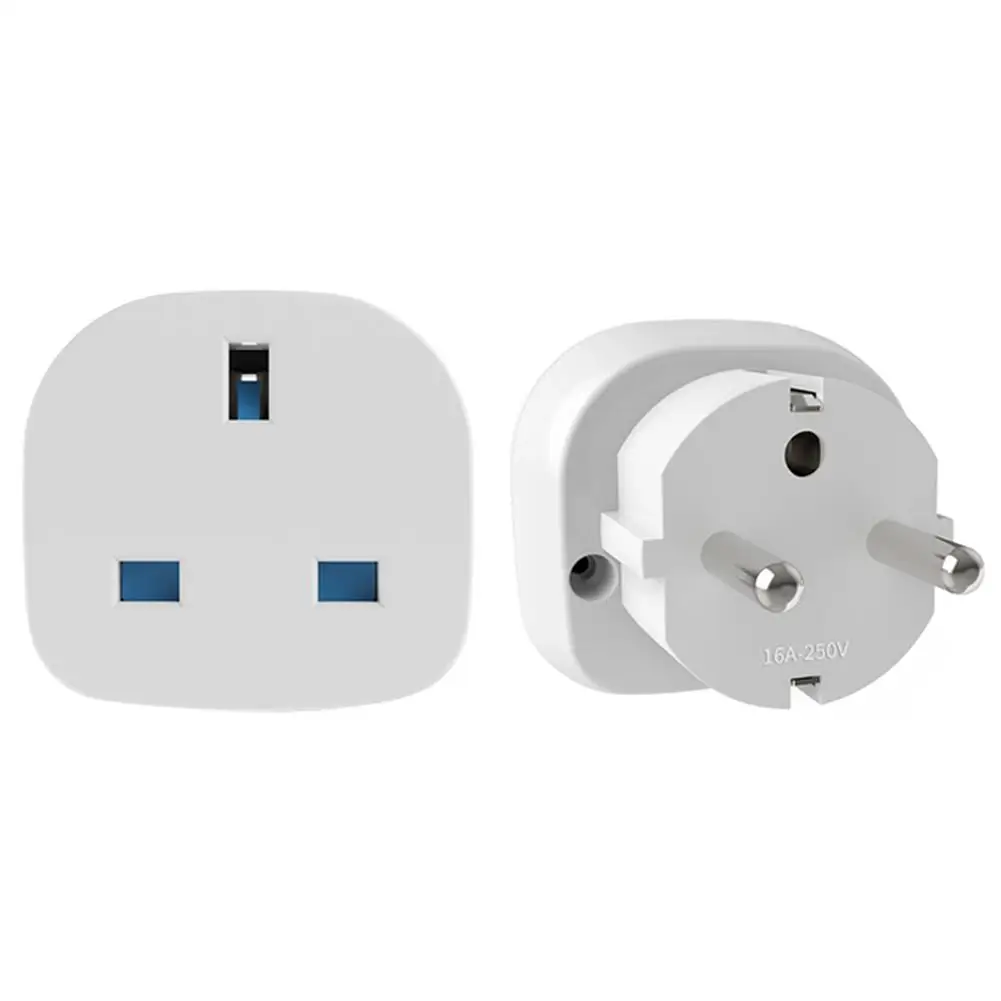 Power Socket Conversion PlugEU turn UK 3 Hole Brass H65 10A/250V 2000W Travel Charger Converter for Business White | Электроника