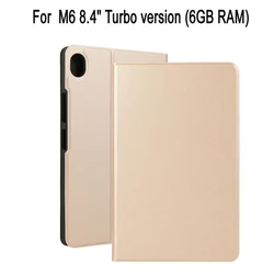Premium Leather Flip Case with Stand for 8.4 Tablets - Elegant Book Cover Design (For M6 turbo Gold)