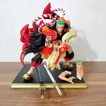 

One Piece Action Figures Kabuki Roronoa Zoro DEATH-LION'S SONG 240mm Collectible Model Toys One Piece Anime Zoro Figurine Statue