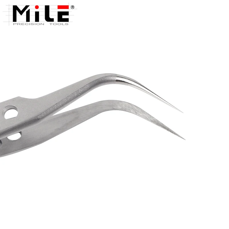 MILE Electronics Industrial Tweezers Anti-static Curved Straight Tip Precision Stainless Forceps Phone Repair Hand Tools Sets