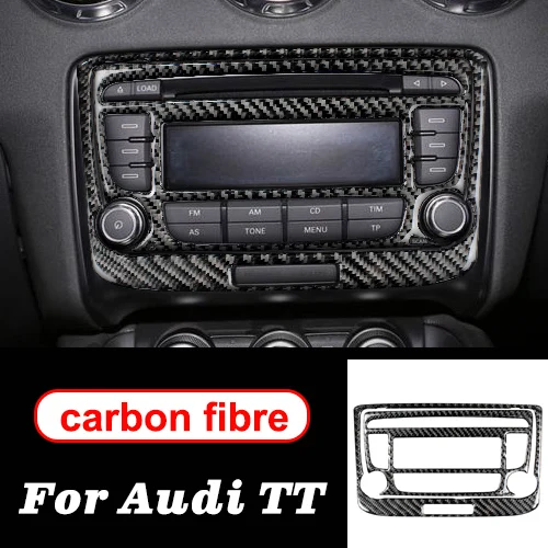 CD Panel B Для Audi TT автомобильные стикеры s8n8j MK123 TTRS центральная консоль из углеродного волокна Воздушная Шестерня панель Выход Рулевое колесо аксессуары для салона автомобиля - Название цвета: CD Panel B