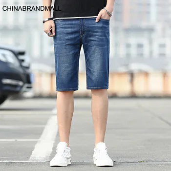 

Summer Thin Section Cowboy Shorts Male Loose Breathable Middle Pants Fat Man Plus Fat Plus Five Points Pants Elastic Force