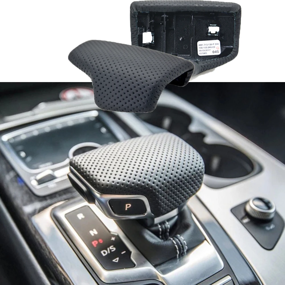 Перфорированная кожаная ручка рычага переключения передач MZORANGE для Audi A4 B9 A5 Q7 Q5