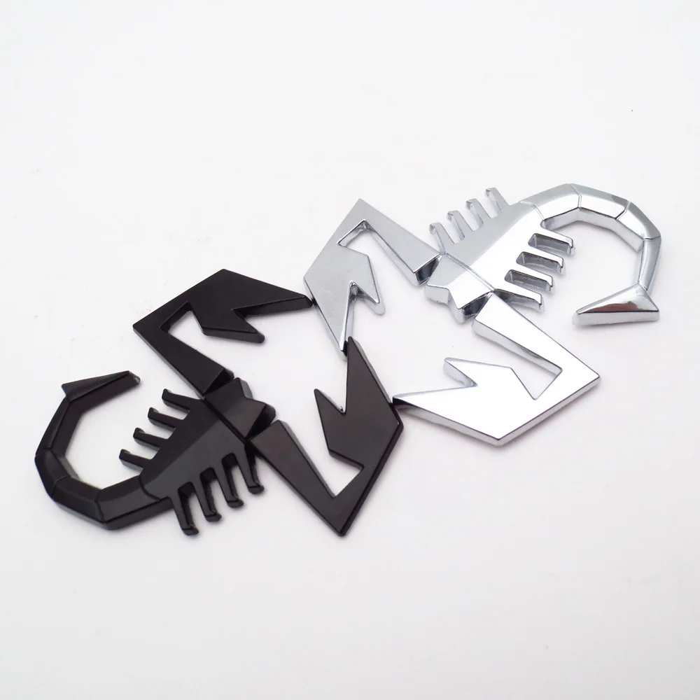 STAROAD-3D-Metal-Black-Silver-Scorpion-Shape-Emblem-Badge-Sticker-For-Fiat-Abarth-VW-Renault-Car (4)