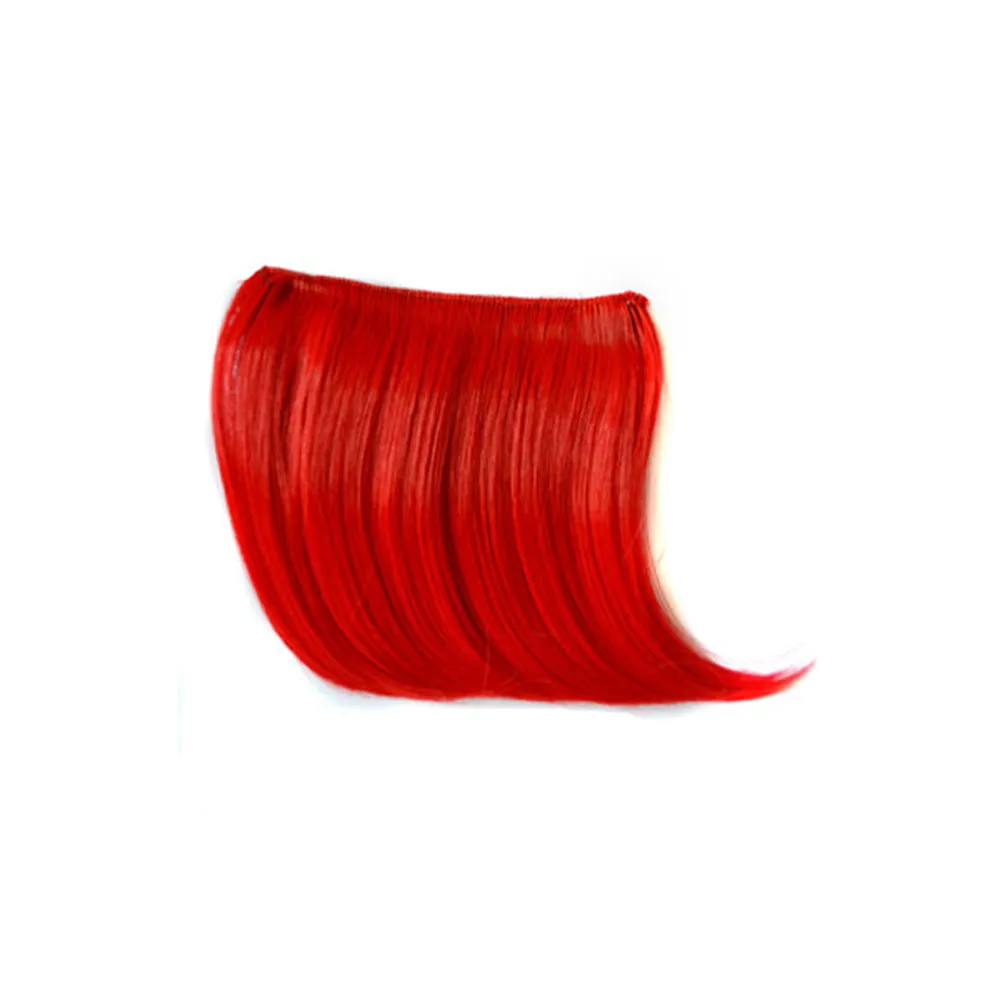 Для укладки женских волос Красивая заколка для девочек на клипсах накладные волосы короткая челка для наращивания волос кусок тонкие аксессуары для волос - Цвет: Red