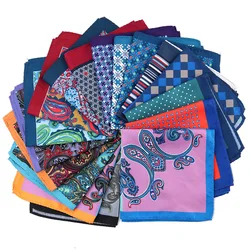 Mouchoir de poche en Polyester imprimé, 30x30cm, carré, motif Floral, Patchwork, pour fête de mariage 