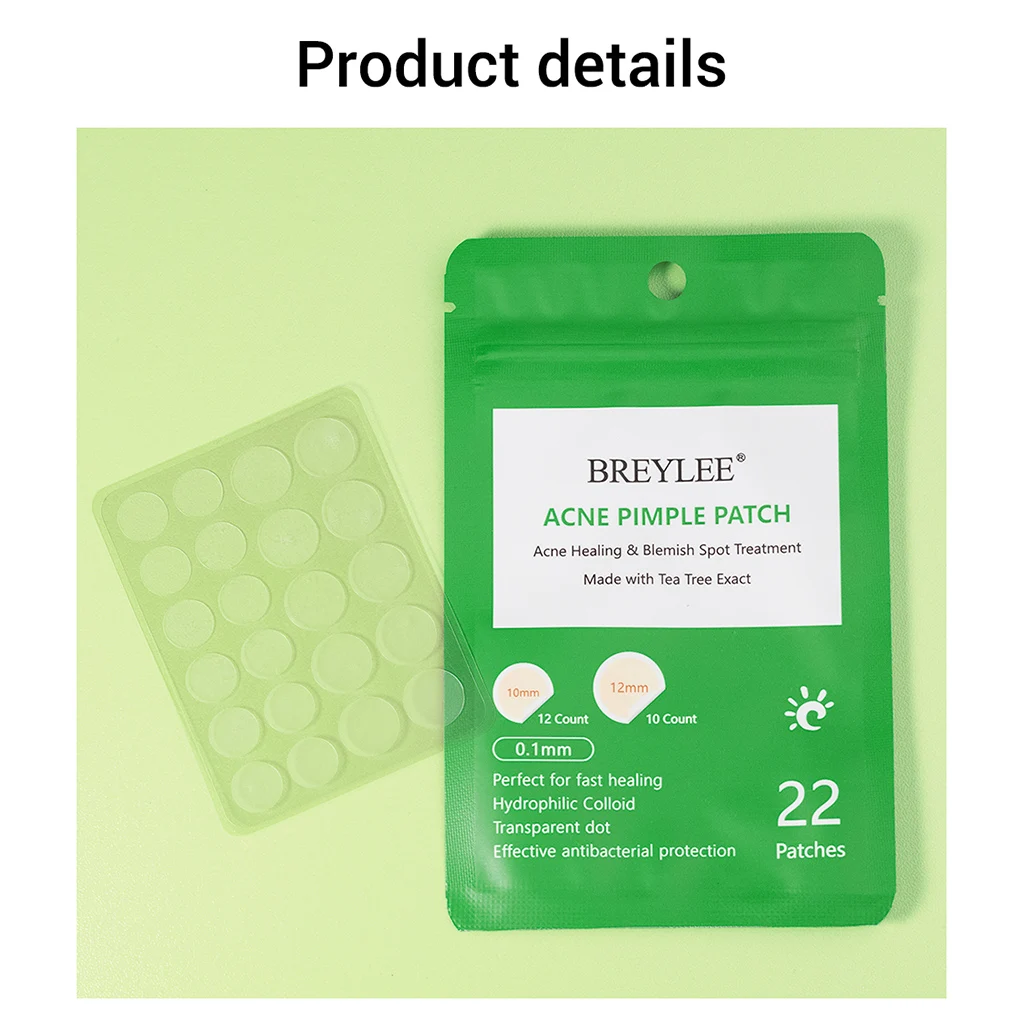 BREYLEE Face Acne Dots Hydrocolloid Spot Skin Patch Clear Zit Blemish Facial Masks Pimples Remover Tools Pimple Patch Stickers