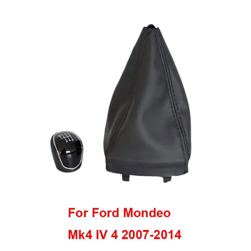 Серебристый/черный Автомобильный механизм Мануэль ручка переключения передач кожаный ботинок для FORD FOCUS MK2 MONDEO MK3 C-MAX S-MAX TRANSIT GALAXY FIESTA