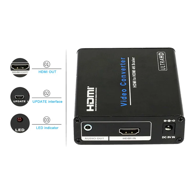 

4K HDTV Audio Video Scaler VGA to HDMI 4K Converter Analog to Digital HDMI for PC Laptop SP99