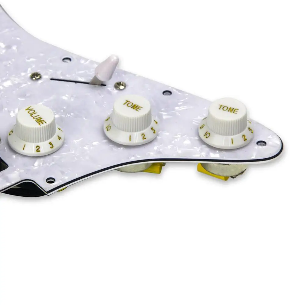 OriPure белый жемчуг SSH загружен Pickguard Alnico 5 звукосниматель с одинарной катушкой и хамбакером Пикап для 11 отверстий Страт Стиль гитары запчасти