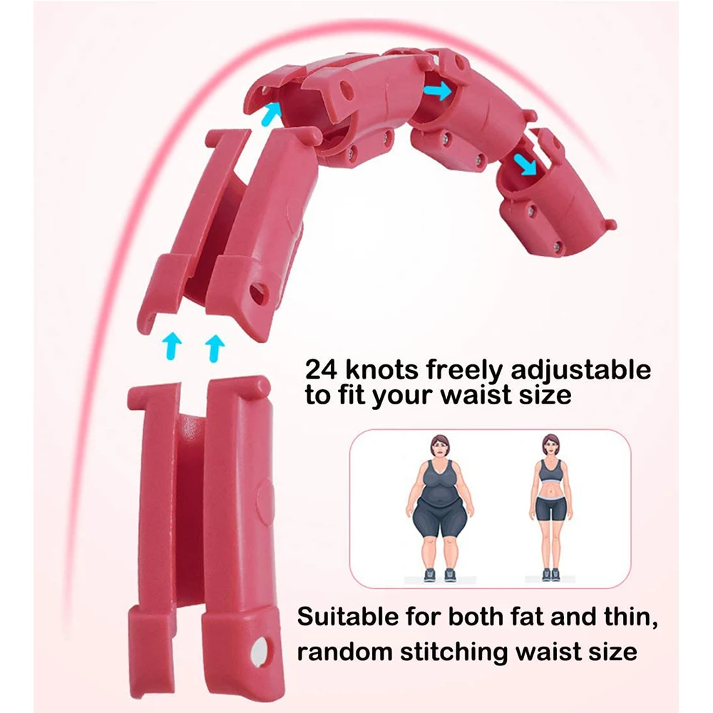 24 Sections Smart Sport Hoops Adjustable Abdominal Thin Waist Exercise Fitness Circle Detachable Hoop Crossfit Fitness Equipment fitness hoop
