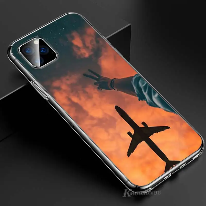 Style 06 Прозрачный ТПУ чехол самолет для iPhone 11 11Pro XS MAX XR X 8 7 6S 6 Plus 5S чехол для телефона - Цвет: Style 06